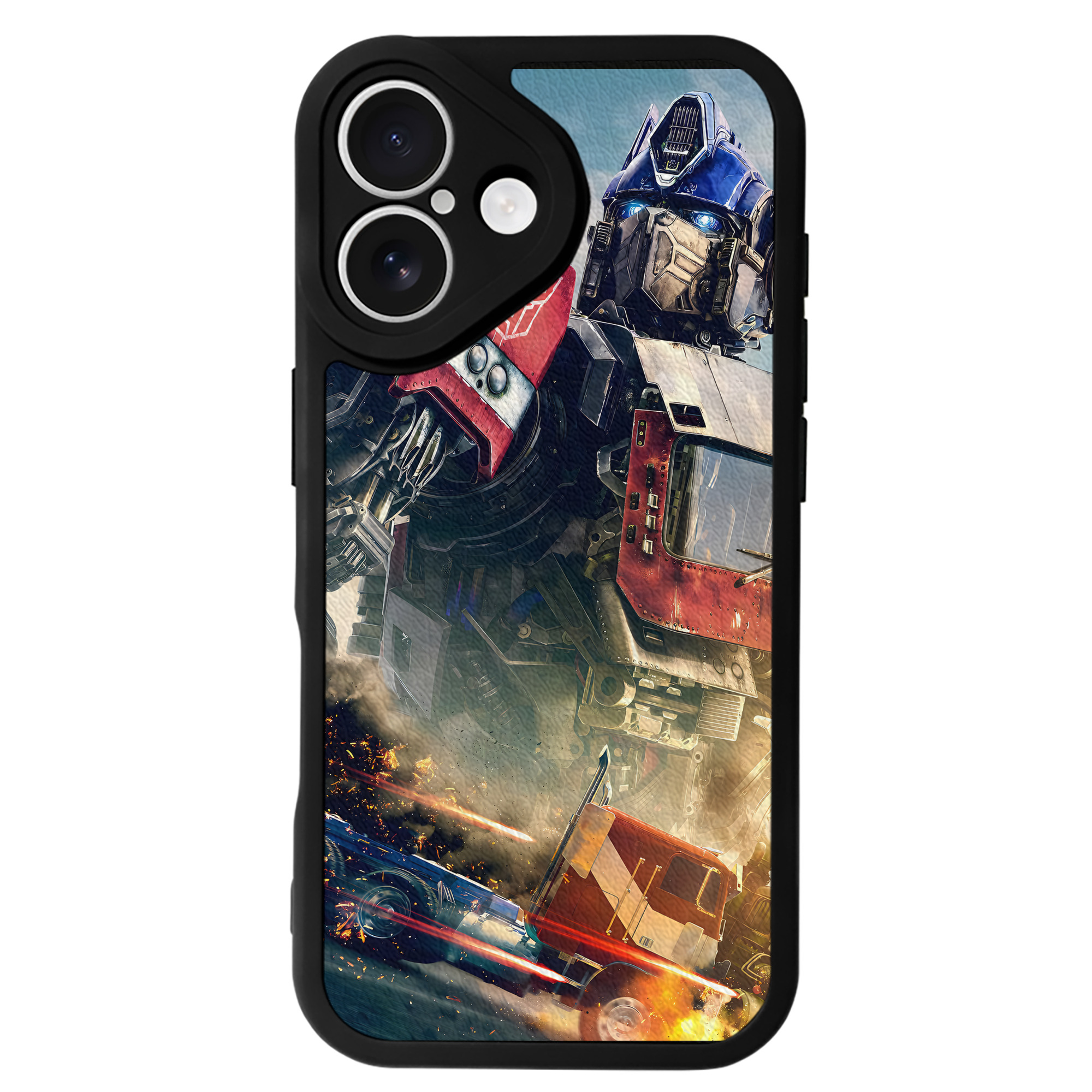 （画像用） Transformers トランスフォーマー 【iPhone 16シリーズ対応】シリコンスマホケース（レザー調） 材質：シリコン